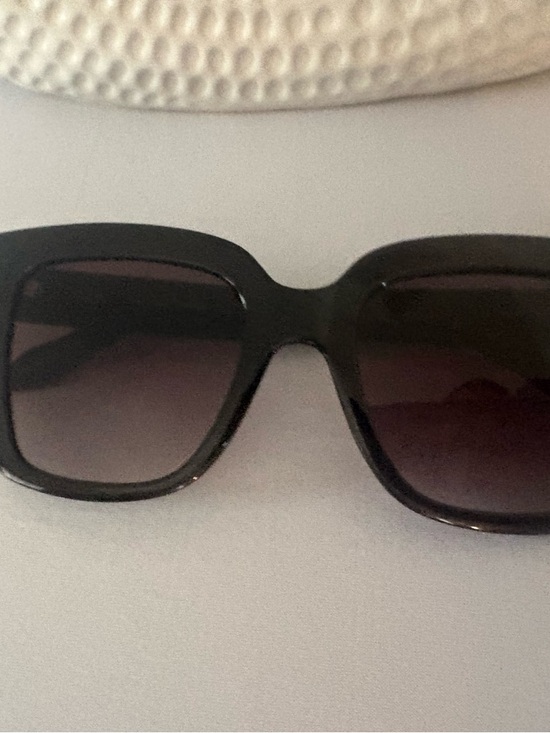 Quay Australia Icy square sunglasses feature oversized black frames. main image 5